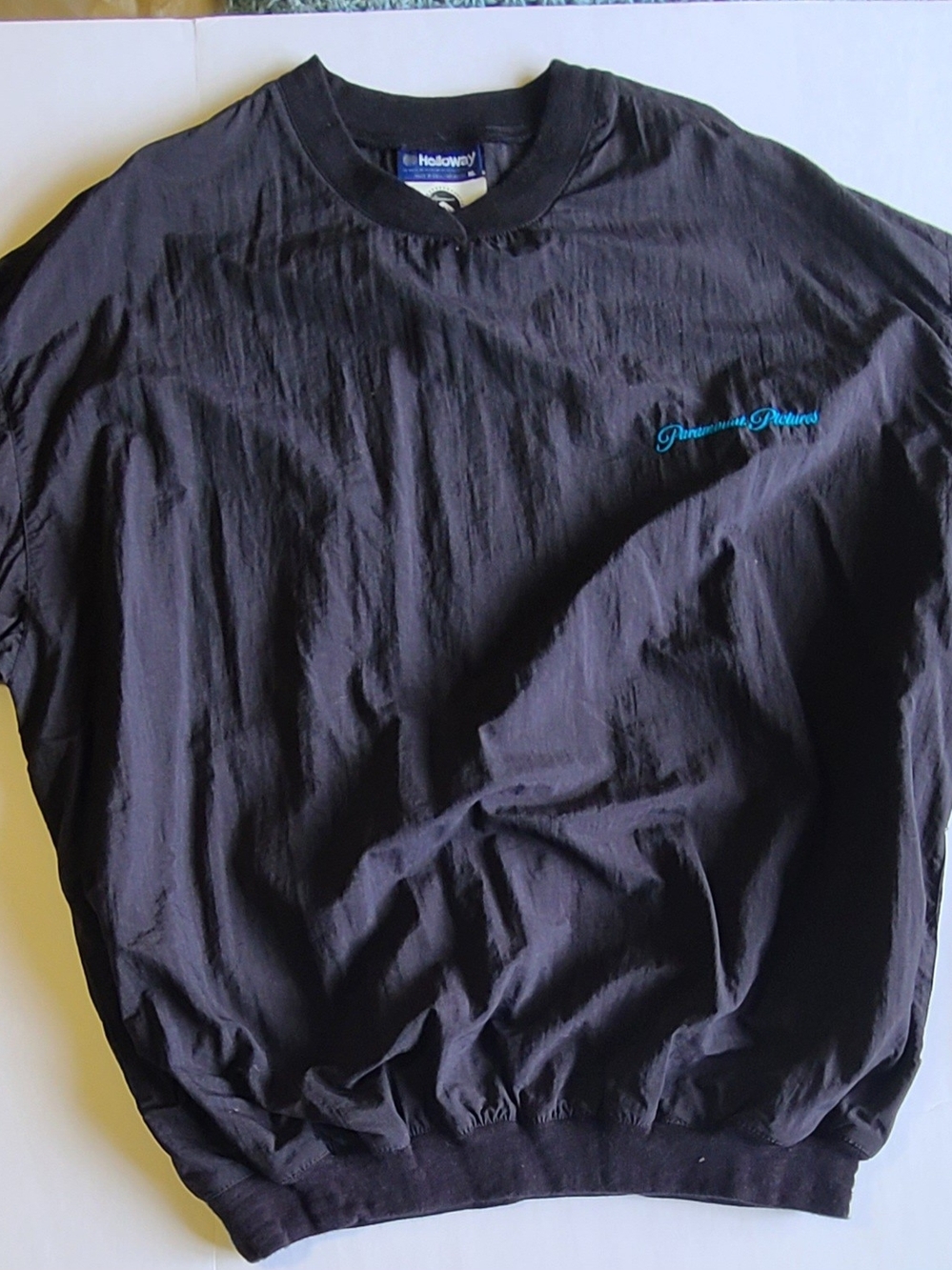 Holloway Black Men’s Pullover Windbreaker with Paramount Pictures Emboridy